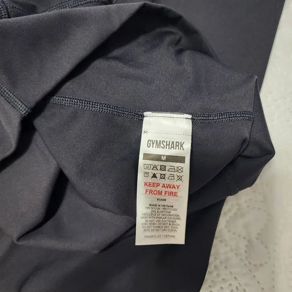 Gymshark Charcoal Leggings with Logoshark. Brand NEW - Picture 2 of 2